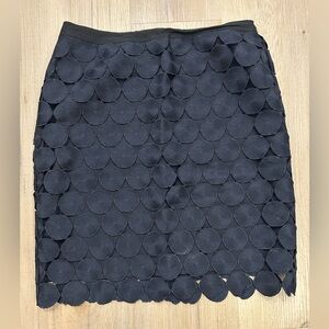 Elegant Navy Circle Pattern Skirt